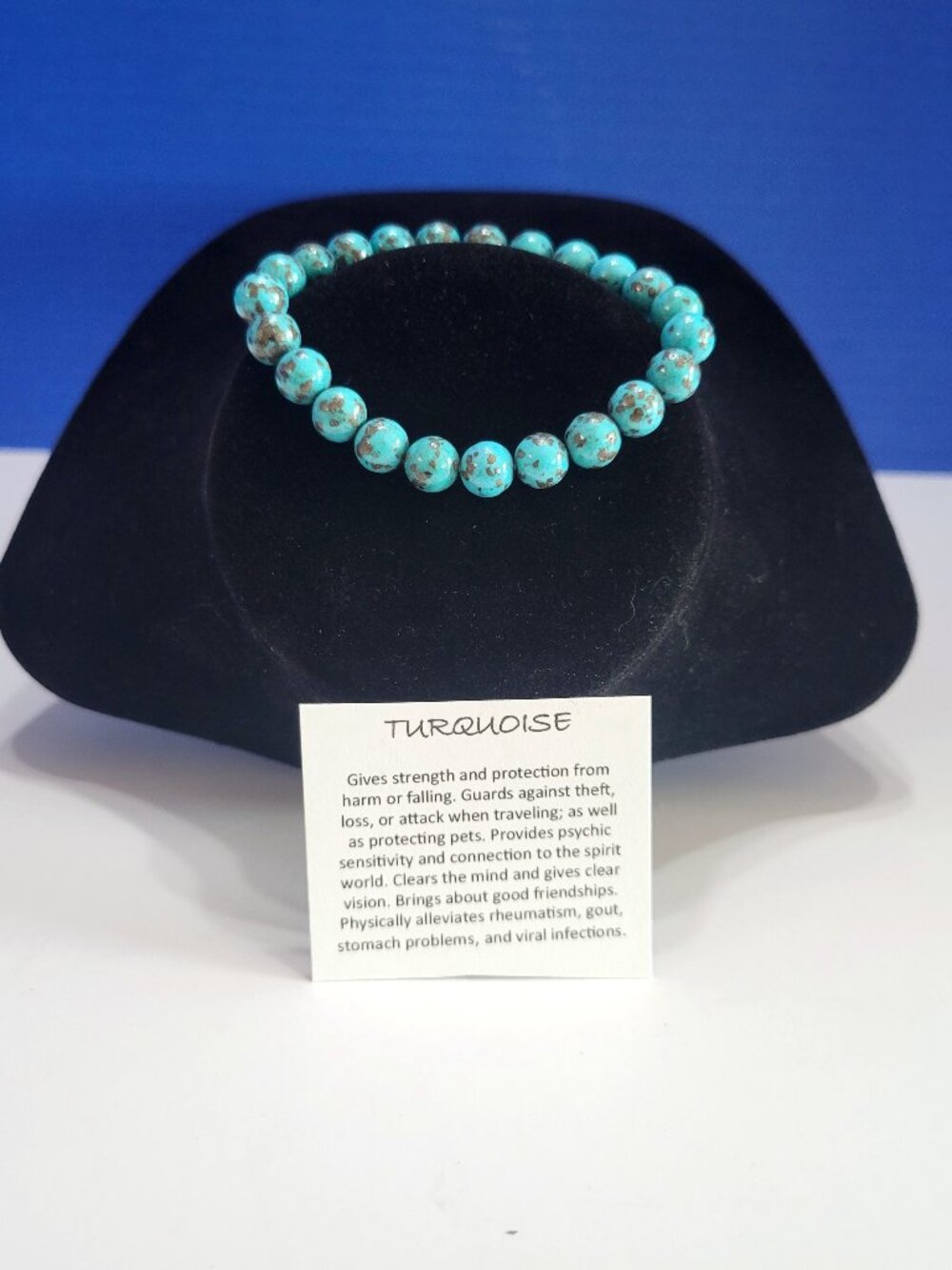Turquoise Stone Beaded Power Bracelet for Protection